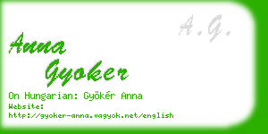 anna gyoker business card